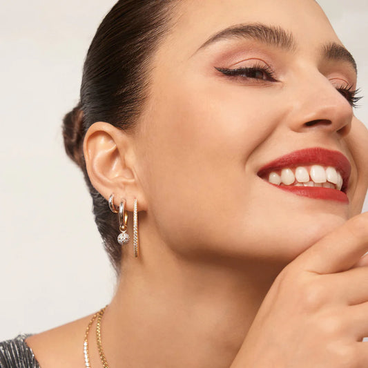 Gold Plated Cubic Zirconia Hoops