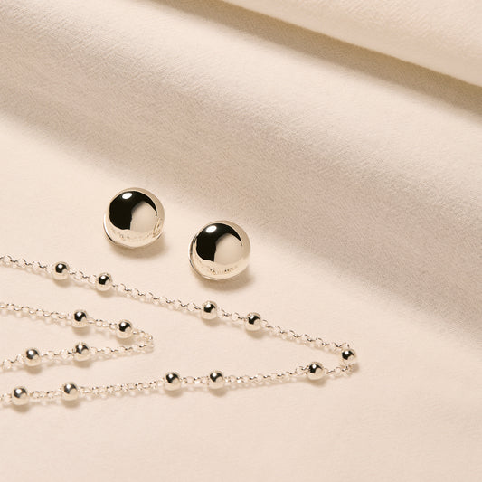 Silver Huggie Earrings