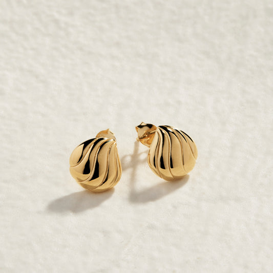 Gold Plated Shell Studs
