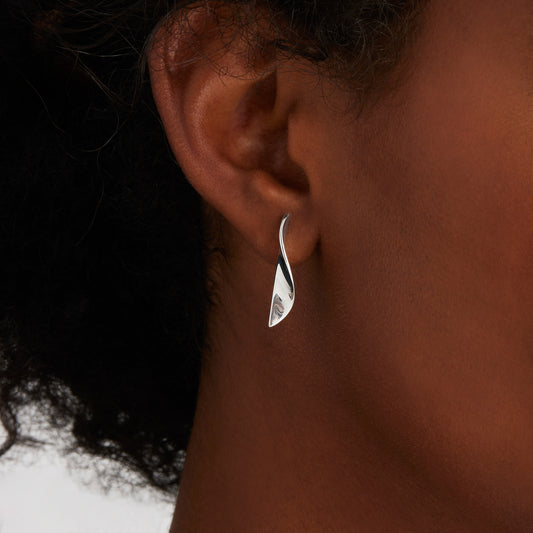 Silver Twist Earrings