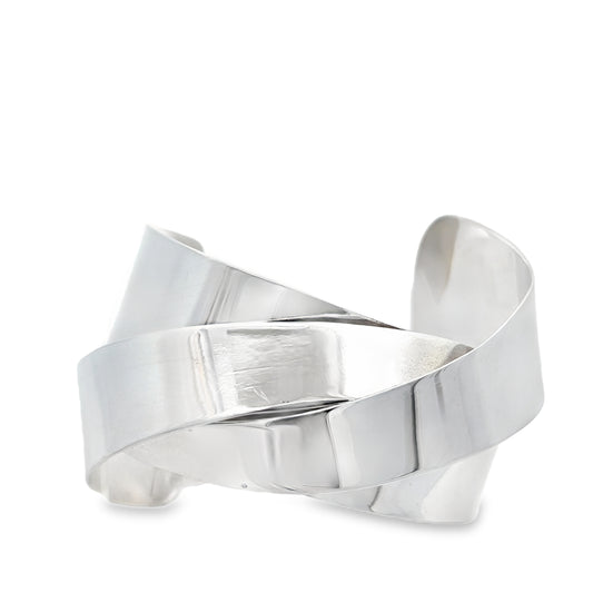 Silver Cross Cut Cuff