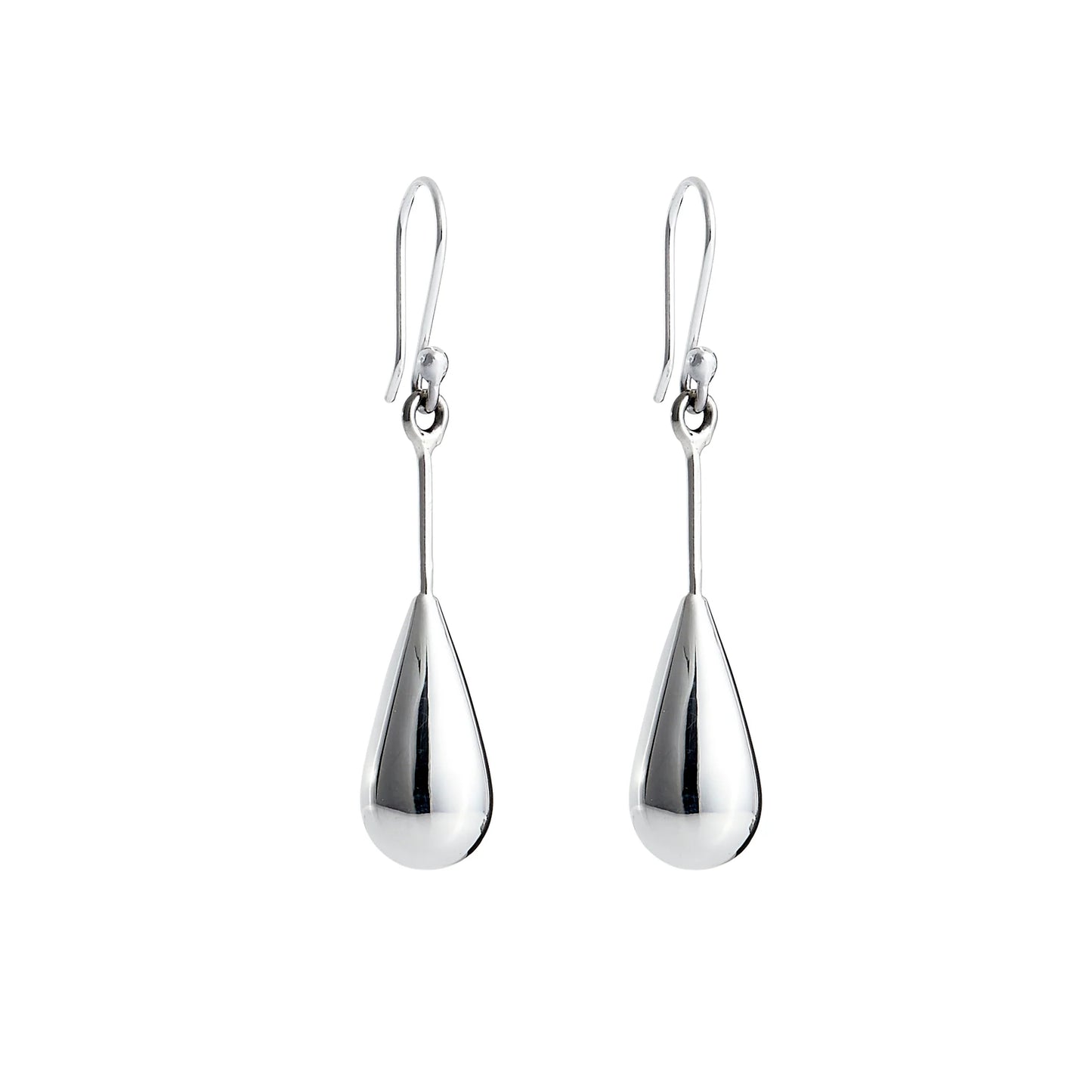 Sterling Silver Minimalist Teardrop Earrings