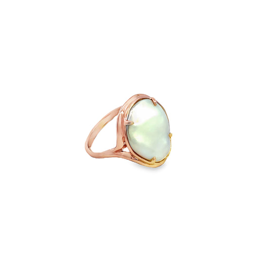 9ct Rose Gold Keshi Pearl Ring