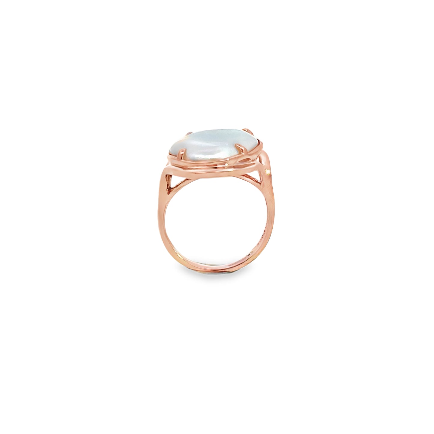 9ct Rose Gold Keshi Pearl Ring