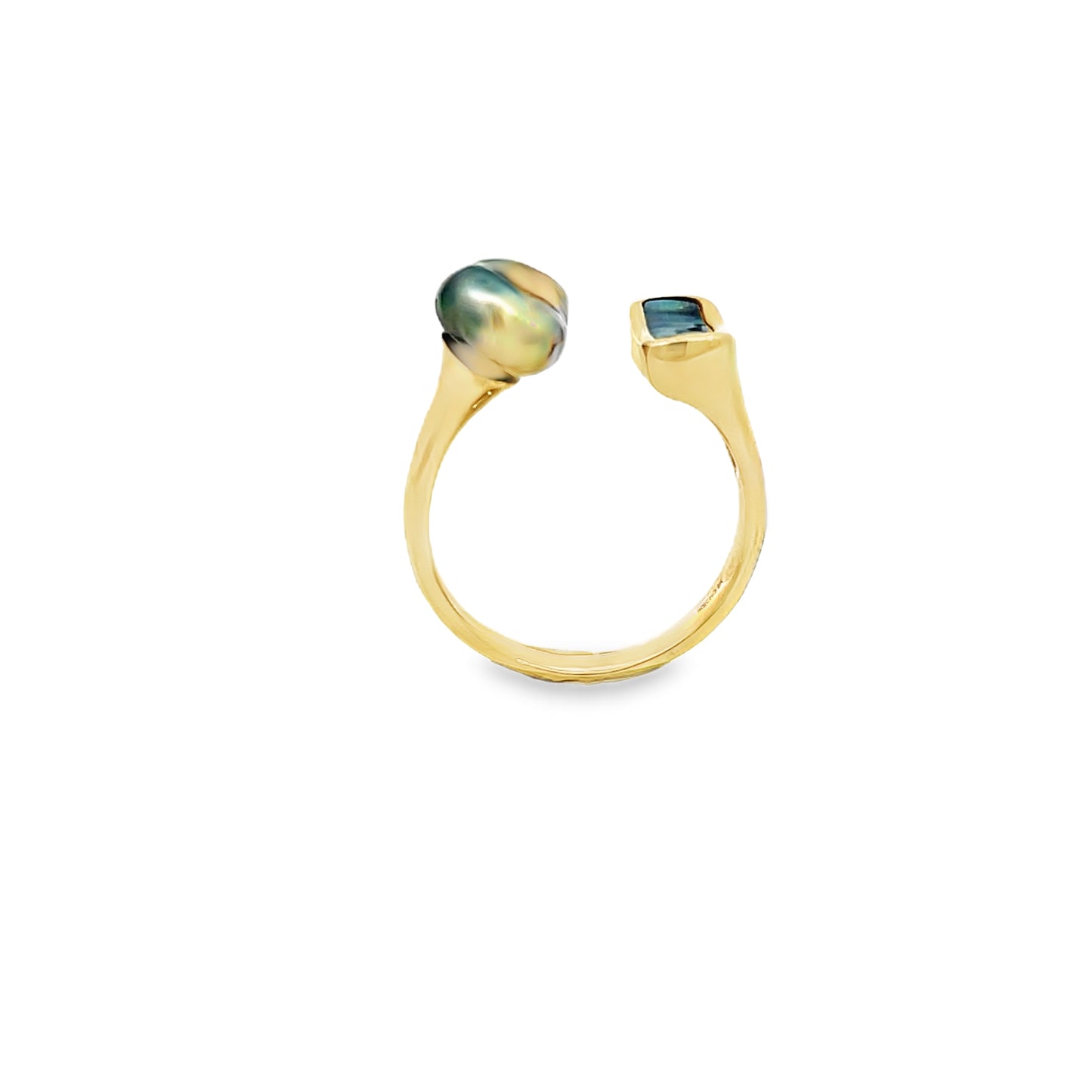 9ct Opal and Tahitain Pearl Ring