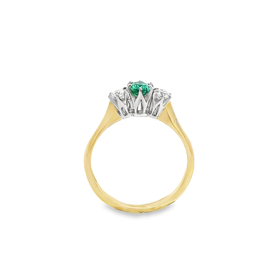 18ct Emerald and Diamond Ring