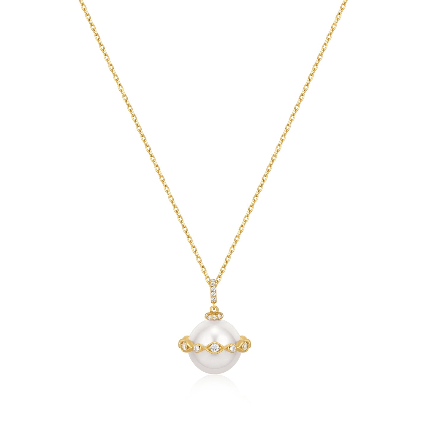 #6 LUNA GLD CZ/SHELL PRL HAL N/L 40.5