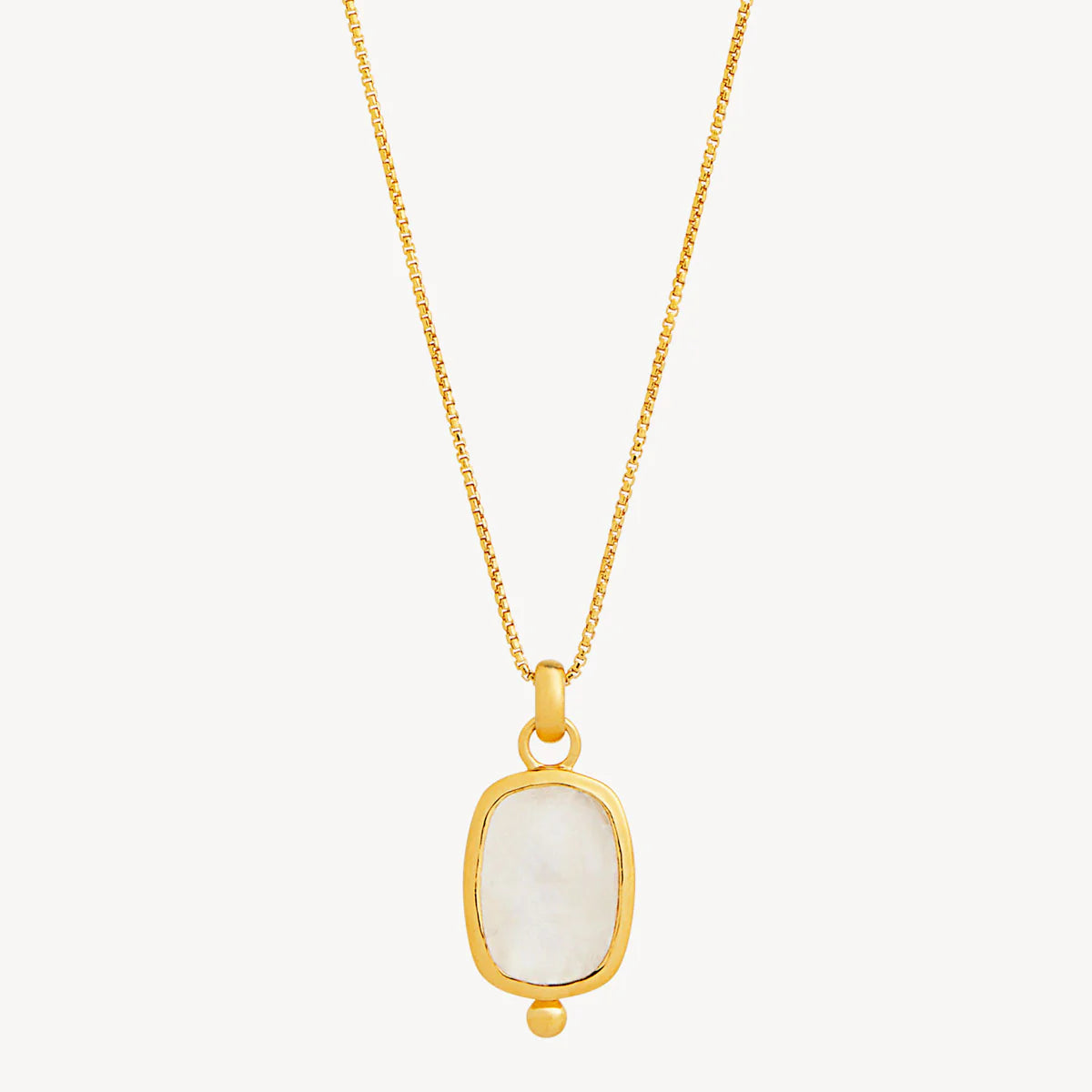 Gold Plated Moonstone Necklace