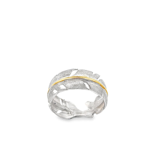 Feather Two-Tone Ring
