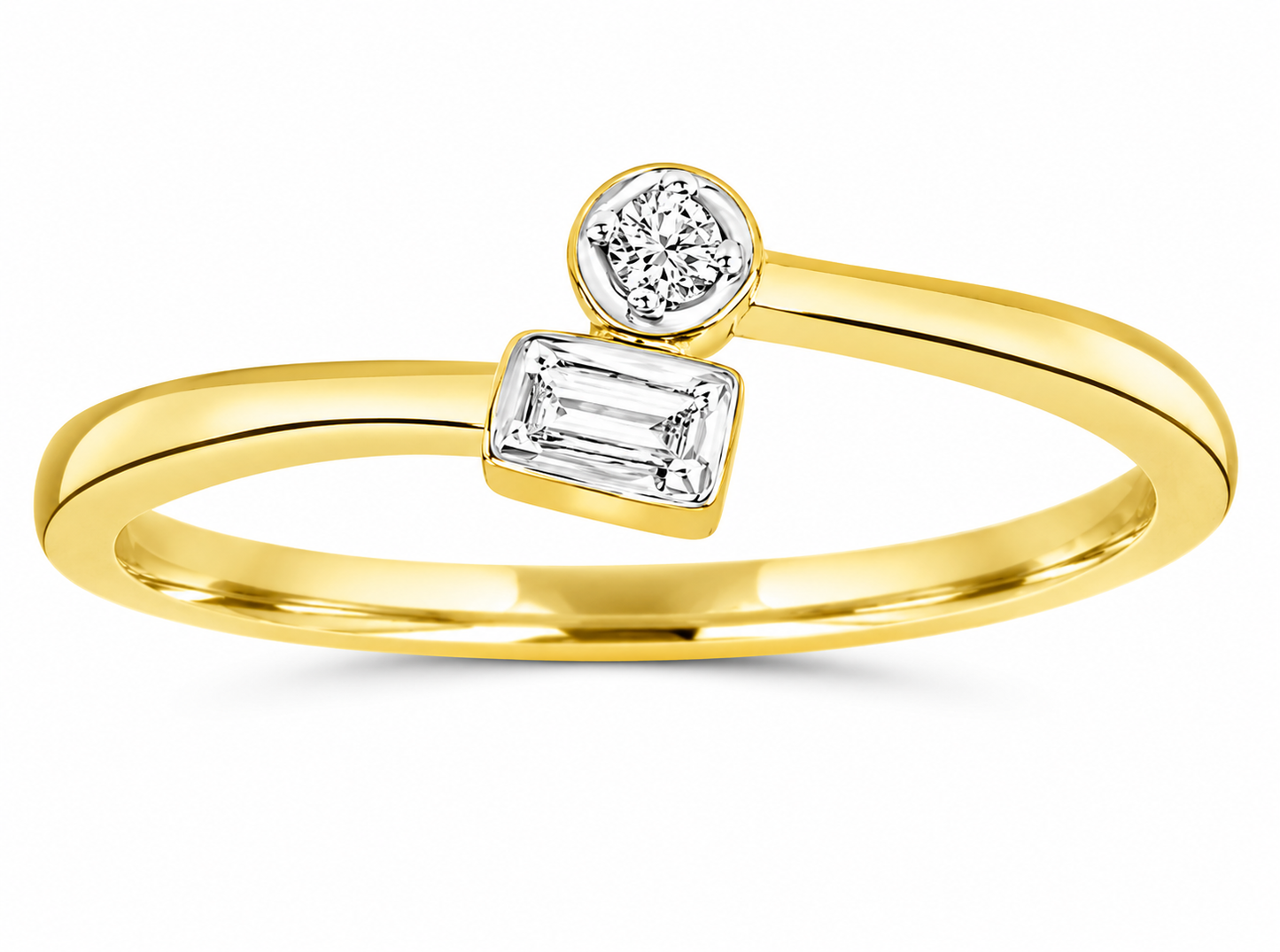 9K YLW GOLD 0.05CT HI I1 DIAMOND RING