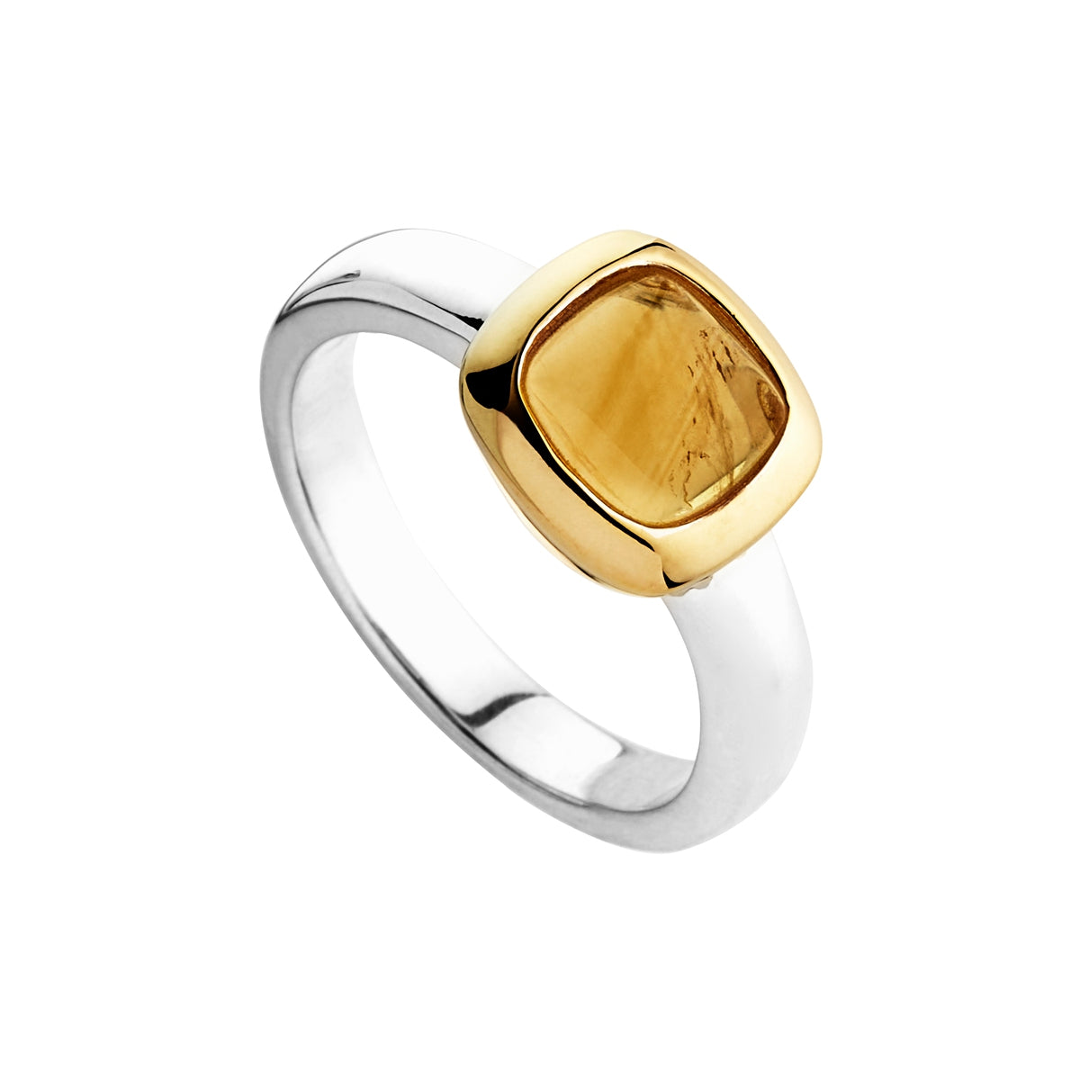 Two Tone Citrine Ring