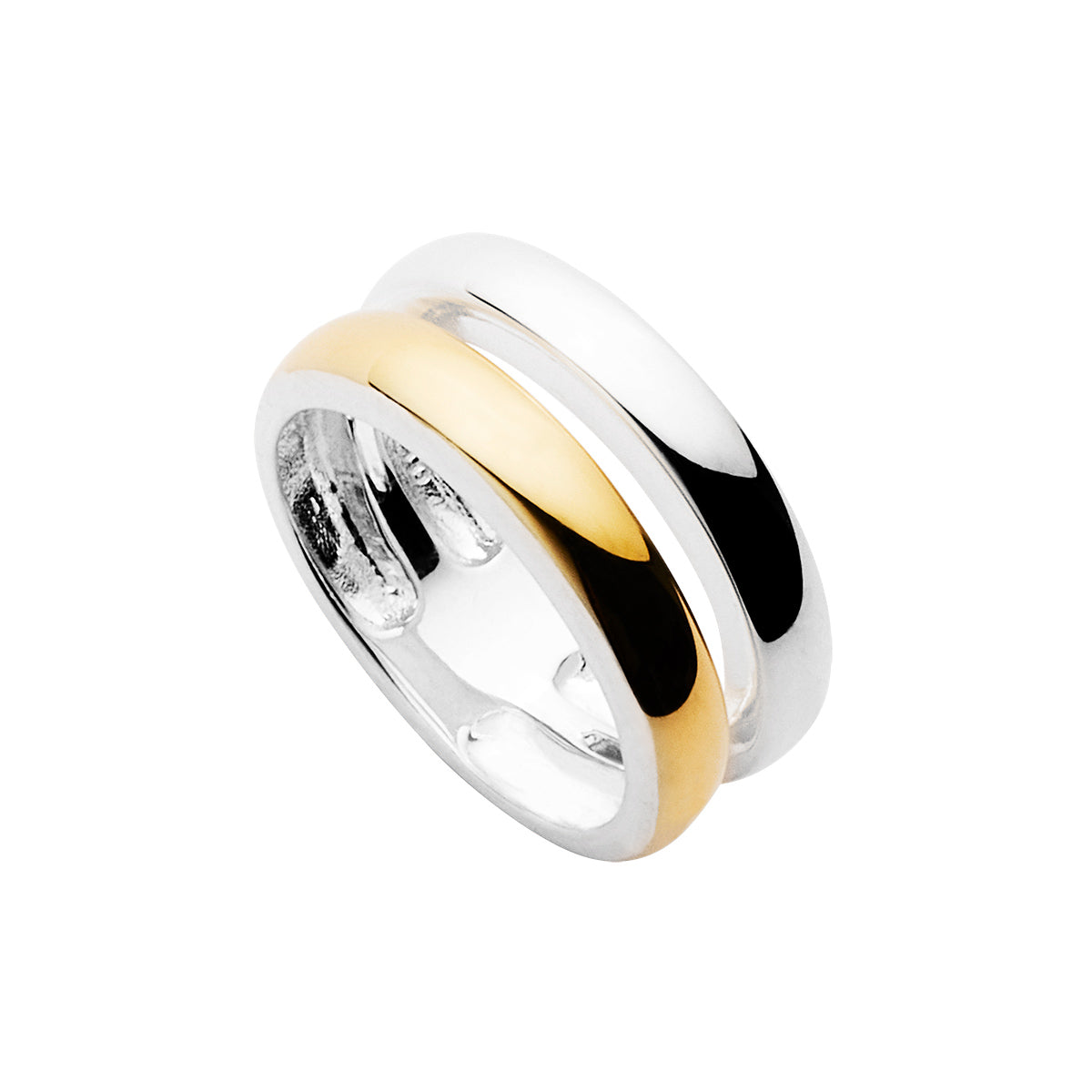 Sterling Silver Two Tone Ring