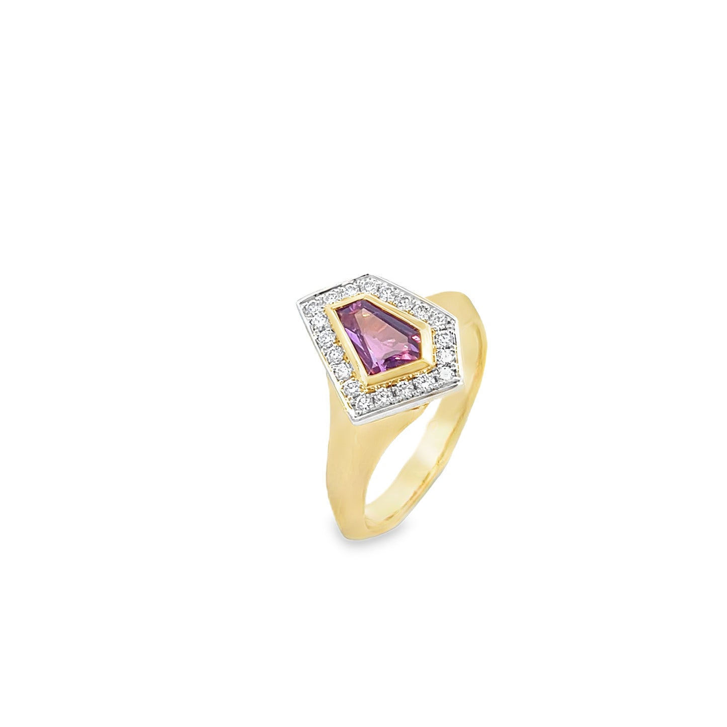 18ct Pink Sapphire and Diamond Ring