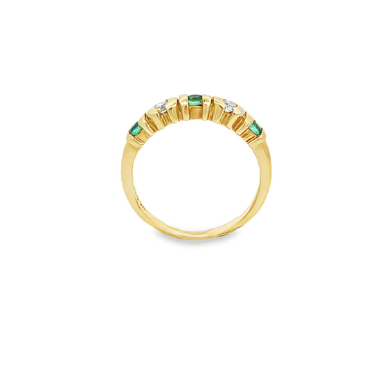 18ct Emerald and Diamond Ring