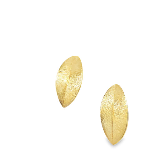 Gold Plated Leaf Earrings