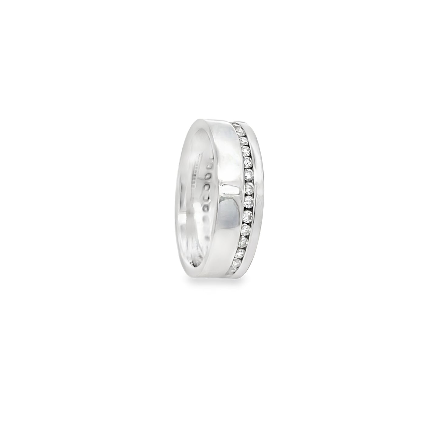 18ct White Gold and Diamond Band