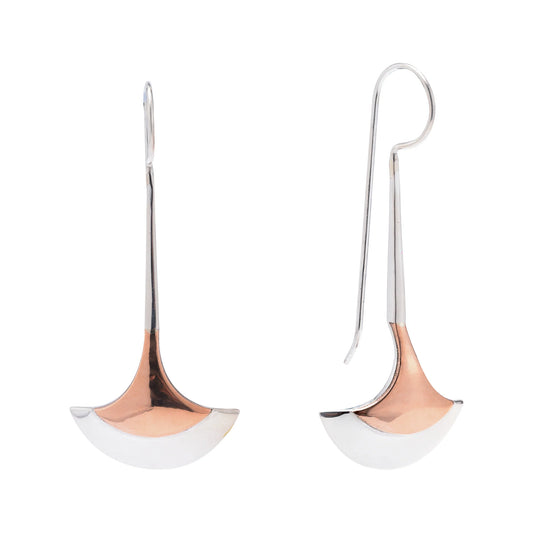 Sterling Silver and Copper Axe Shaped Drops