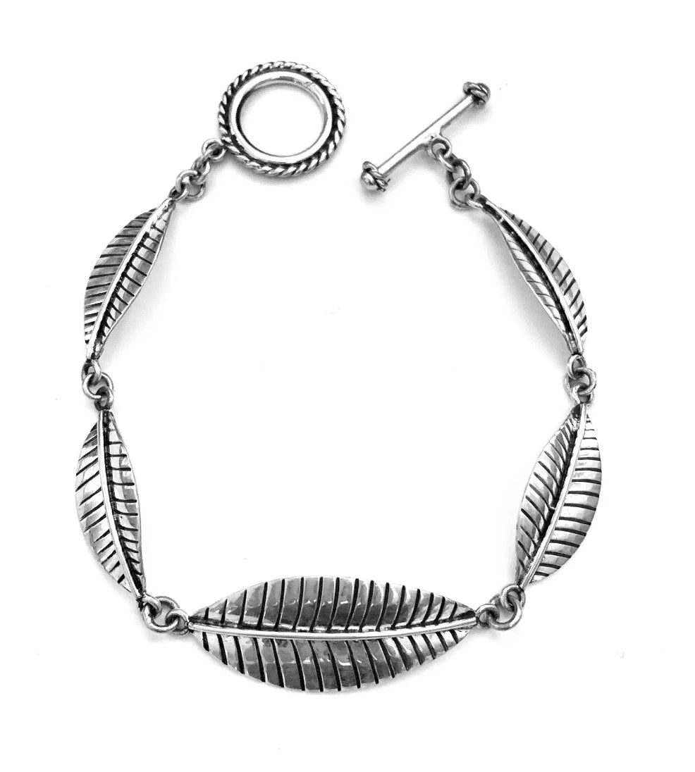 Silver Leaf Bracelet