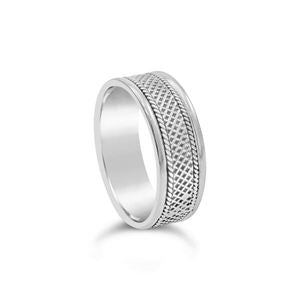 Mens Oxidised Sterling Silver Ring