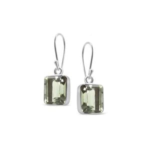 Sterling Silver Green Amethyst Drop Earrings