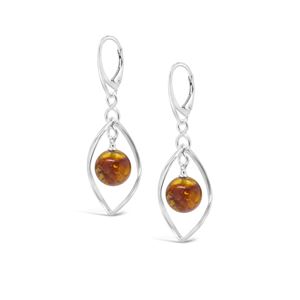 Sterling Silver Amber Drop Earrings