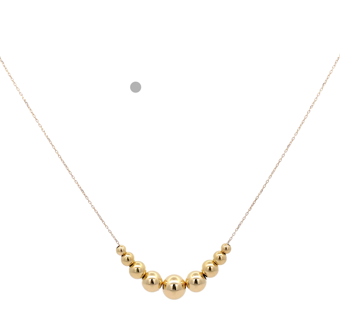 18ct Graduated Ball Necklace