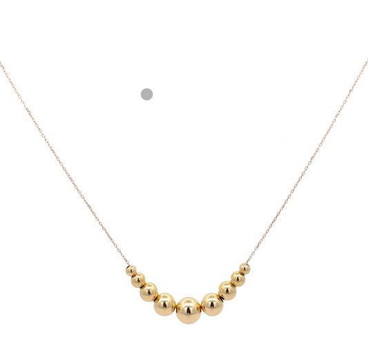 18ct Graduated Ball Necklace