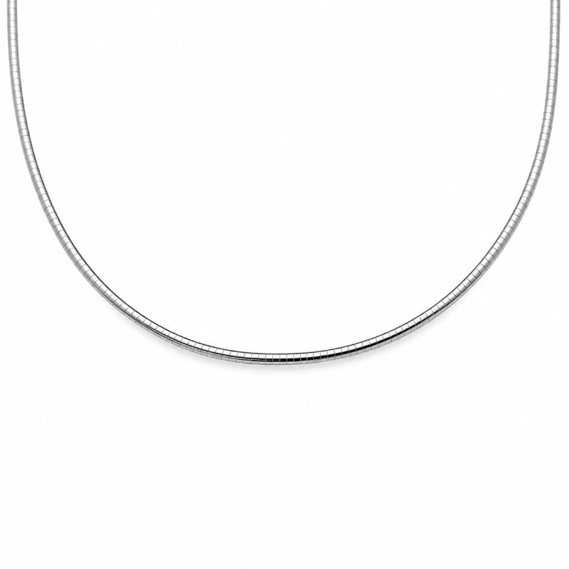 Sterling Silver Omega Chain, 42cm - 160460#42