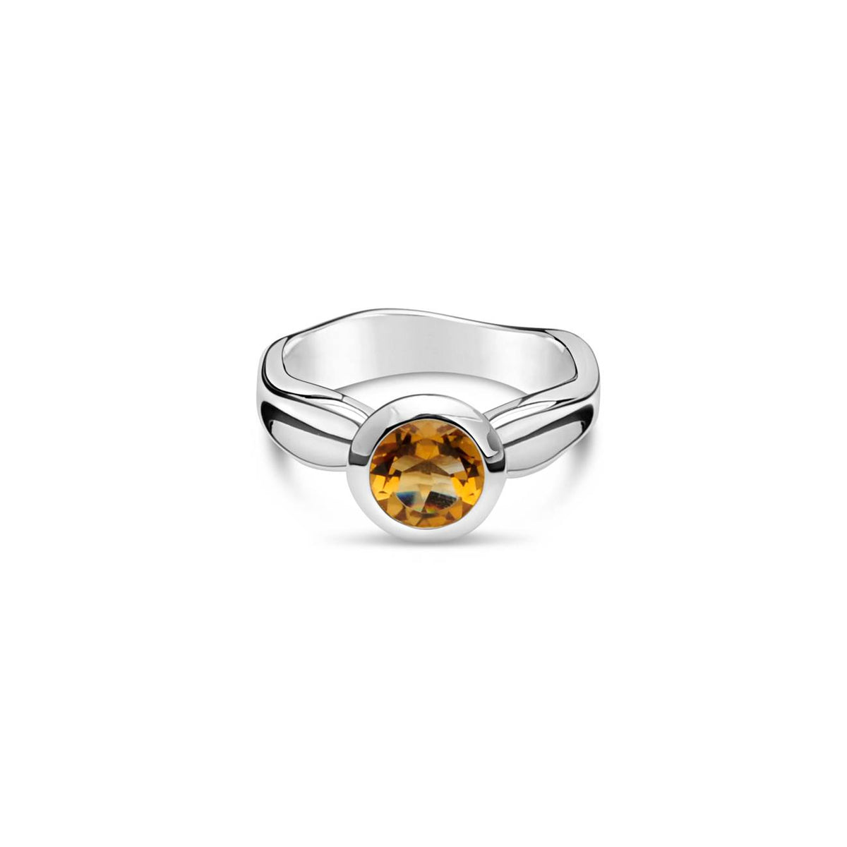 Citrine Ebb Tide Silver Ring - 160525