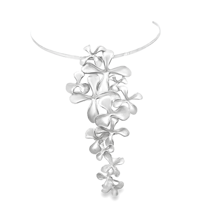 Floral Silver Necklace