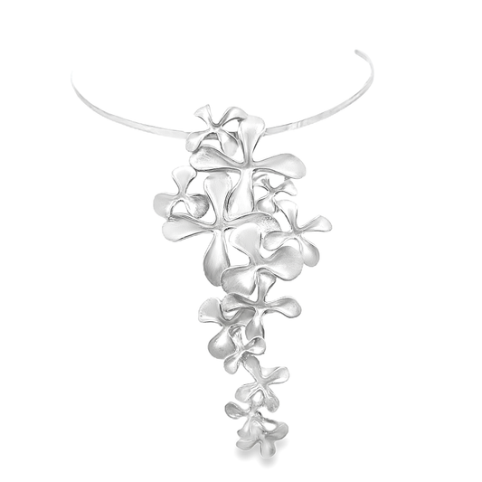 Floral Silver Necklace