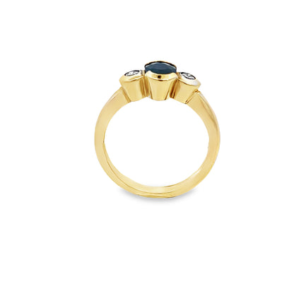 9ct Sapphire and Diamond Ring