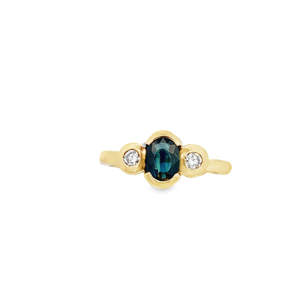 9ct Sapphire and Diamond Ring