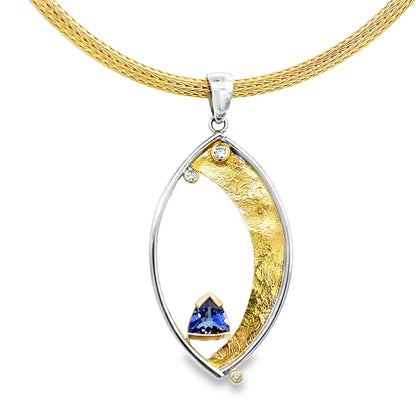 18ct Tanzanite & Diamond Pendant