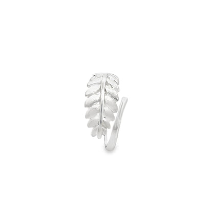 Matt Silver Leaf Ring