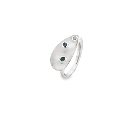 Silver Blue Sapphire Ring