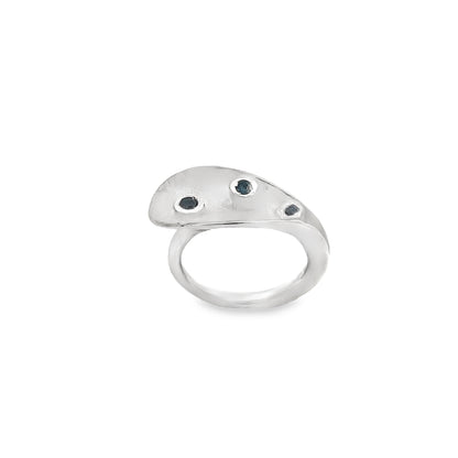 Silver Blue Sapphire Ring