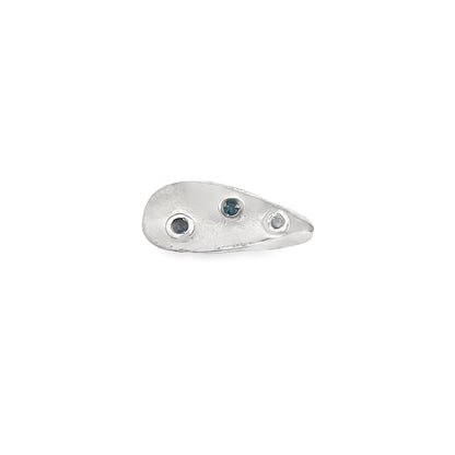 Silver Blue Sapphire Ring