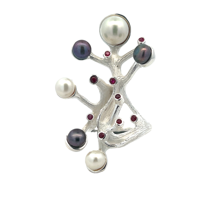 Silver Coral-Inspired Ring