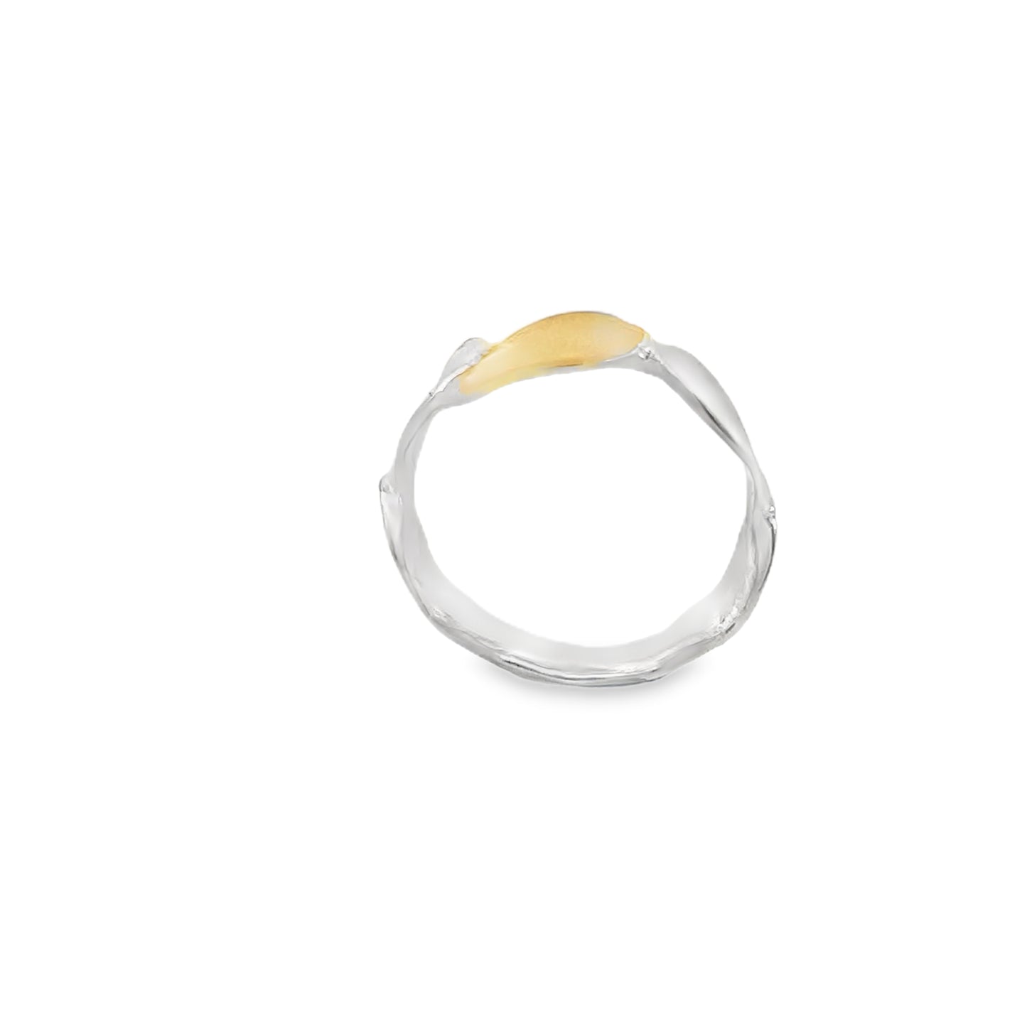 Elegant Two-Tone Silver Ring