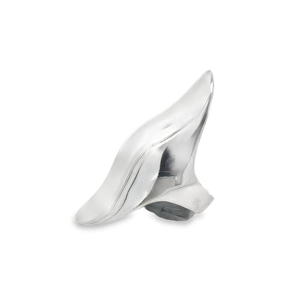 Silver Wide Curved Ring