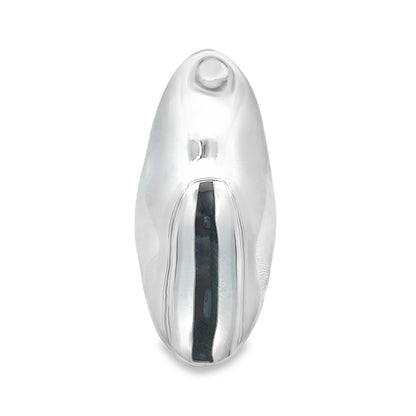 Silver Wide Curved Ring