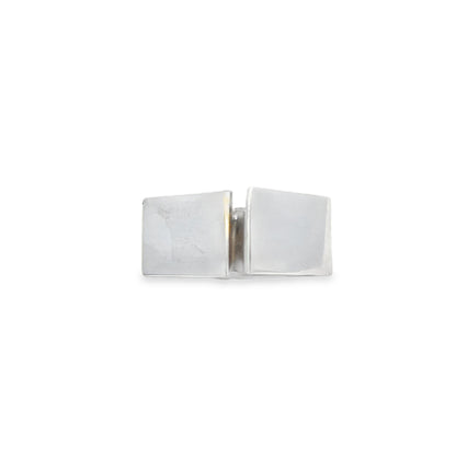 Sleek Silver Square Ring