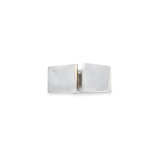 Sleek Silver Square Ring
