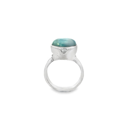 Silver Larimar Ring