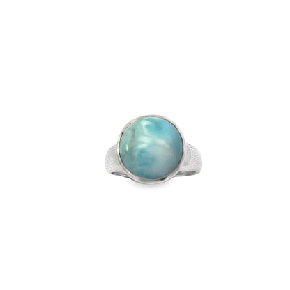 Silver Larimar Ring