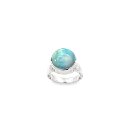 Silver Larimar Ring