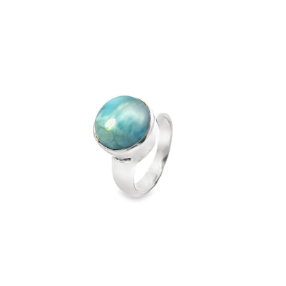 Silver Larimar Ring