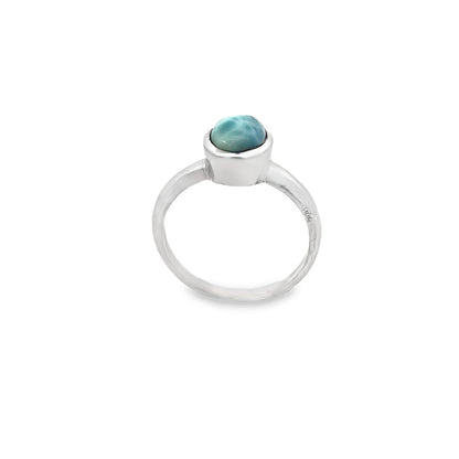 Silver Larimar ring