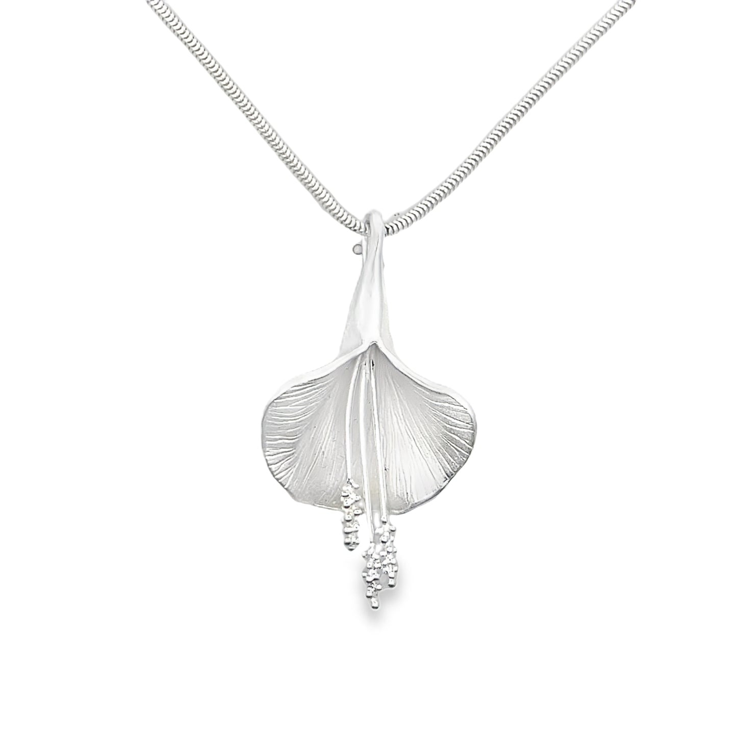 Silver Lily Necklace